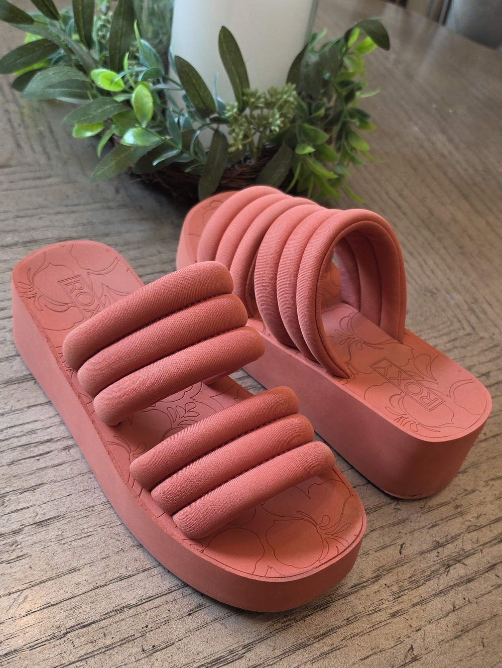 Platform Slide Sandals Roxy Size 7